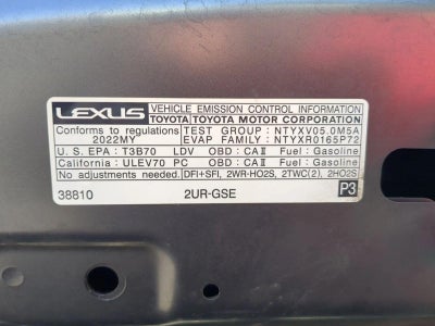 2022 Lexus IS 500 F SPORT Performance Premium