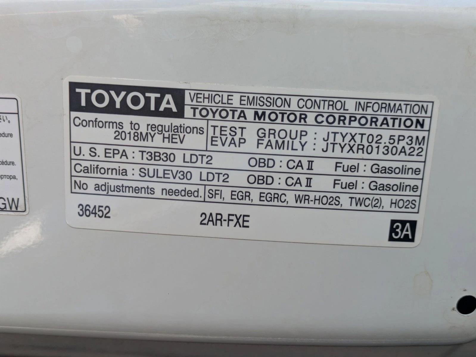 2018 Toyota RAV4 Hybrid LE