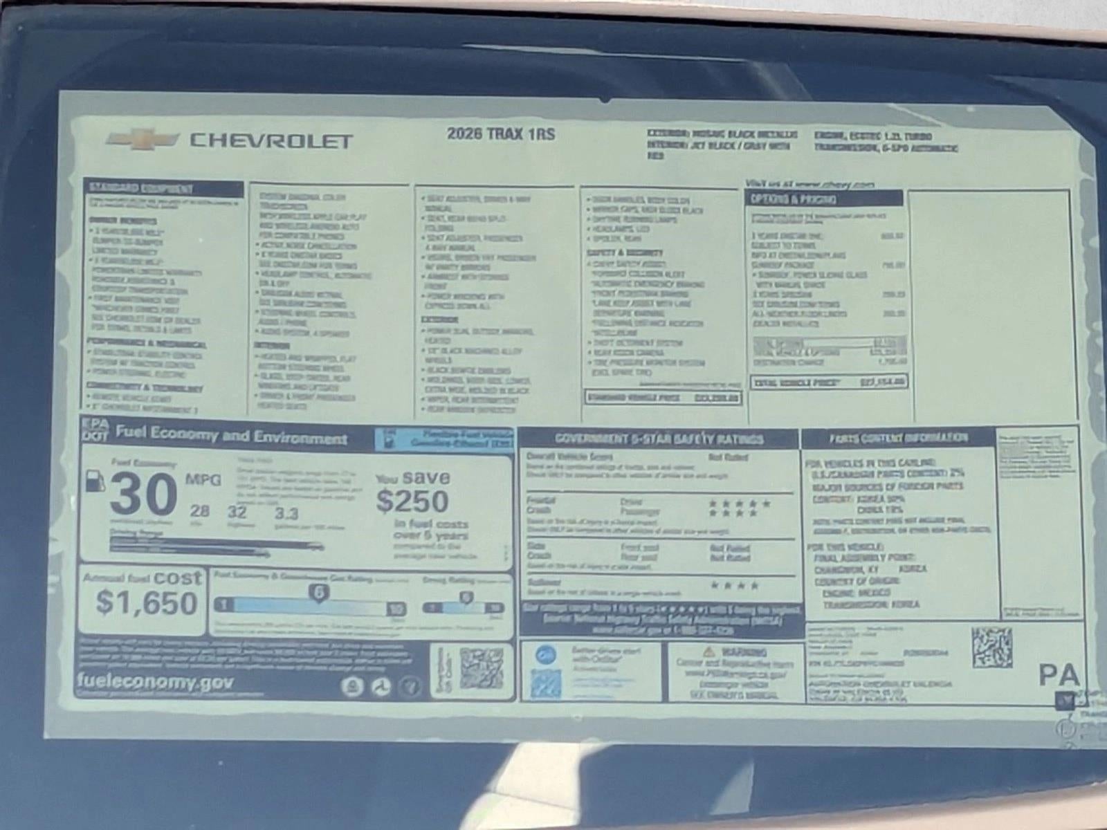 2026 Chevrolet Trax 1RS