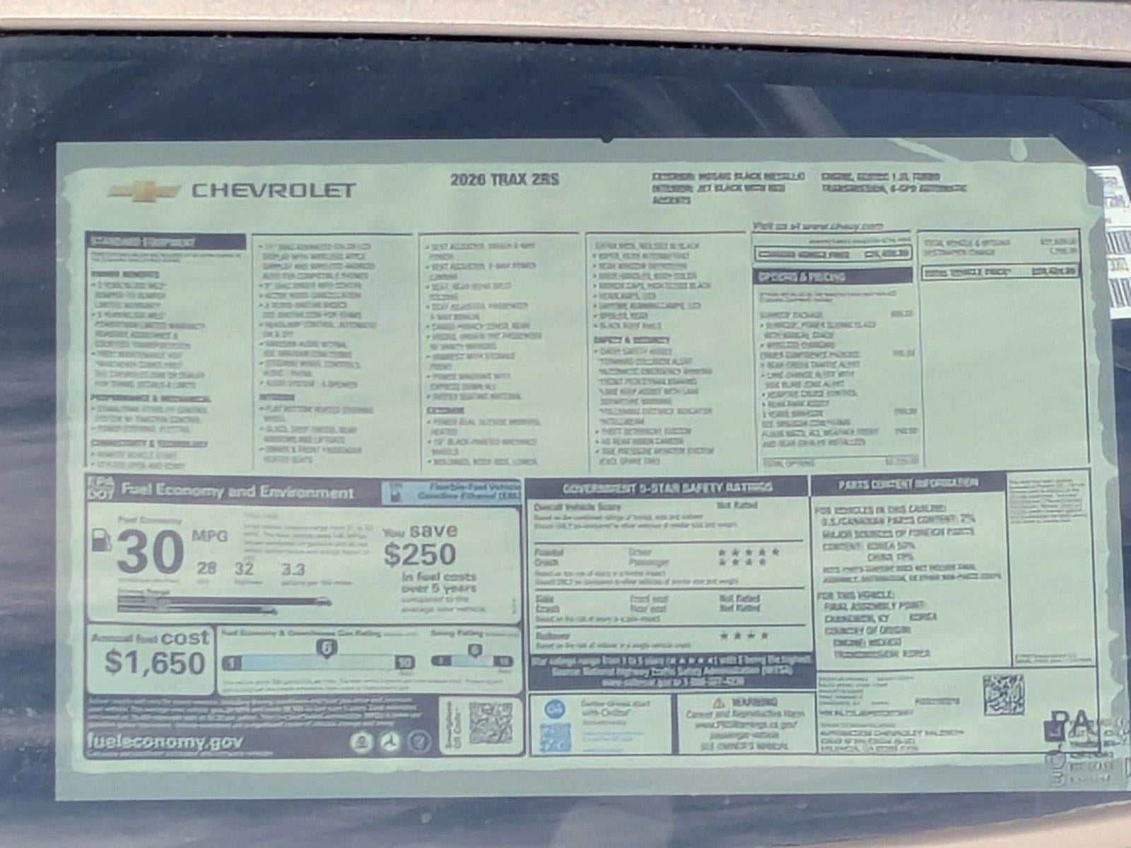2026 Chevrolet Trax 2RS