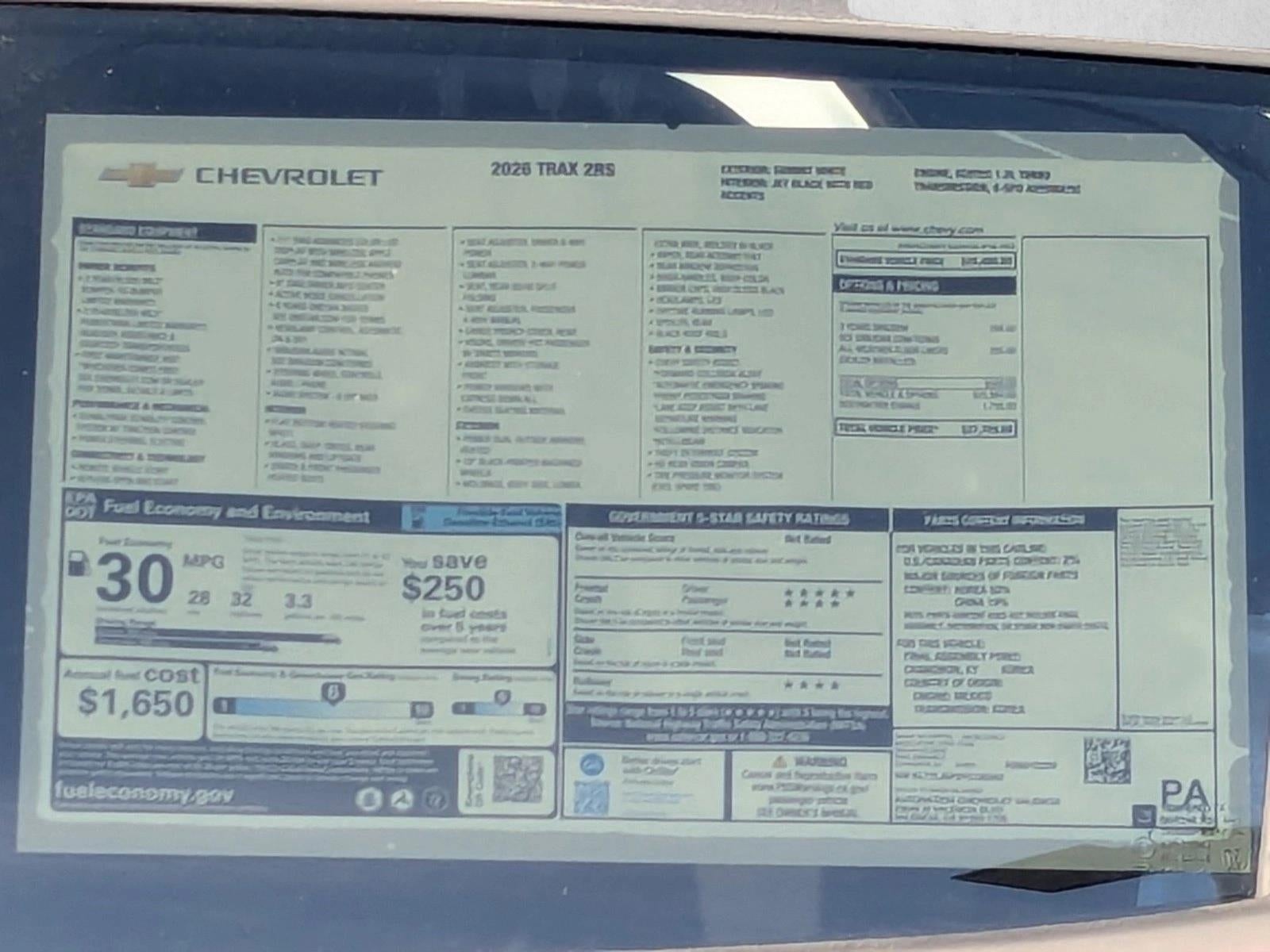 2026 Chevrolet Trax 2RS