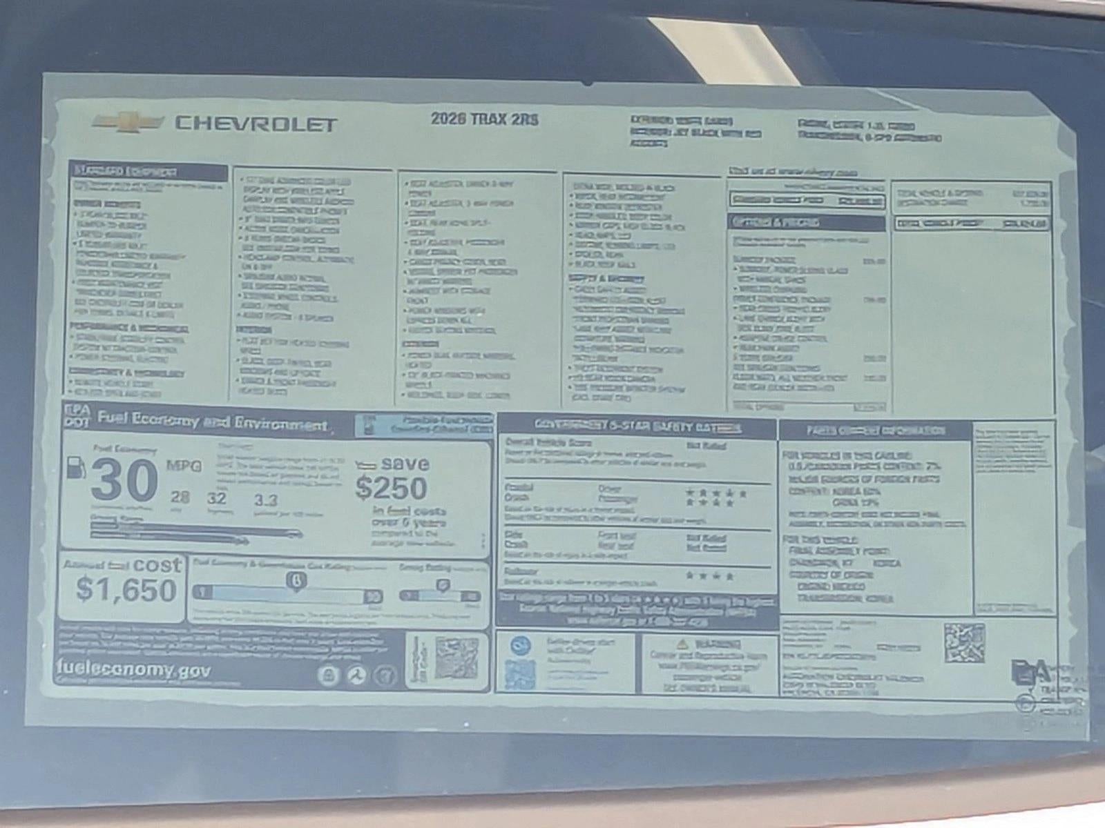 2026 Chevrolet Trax 2RS