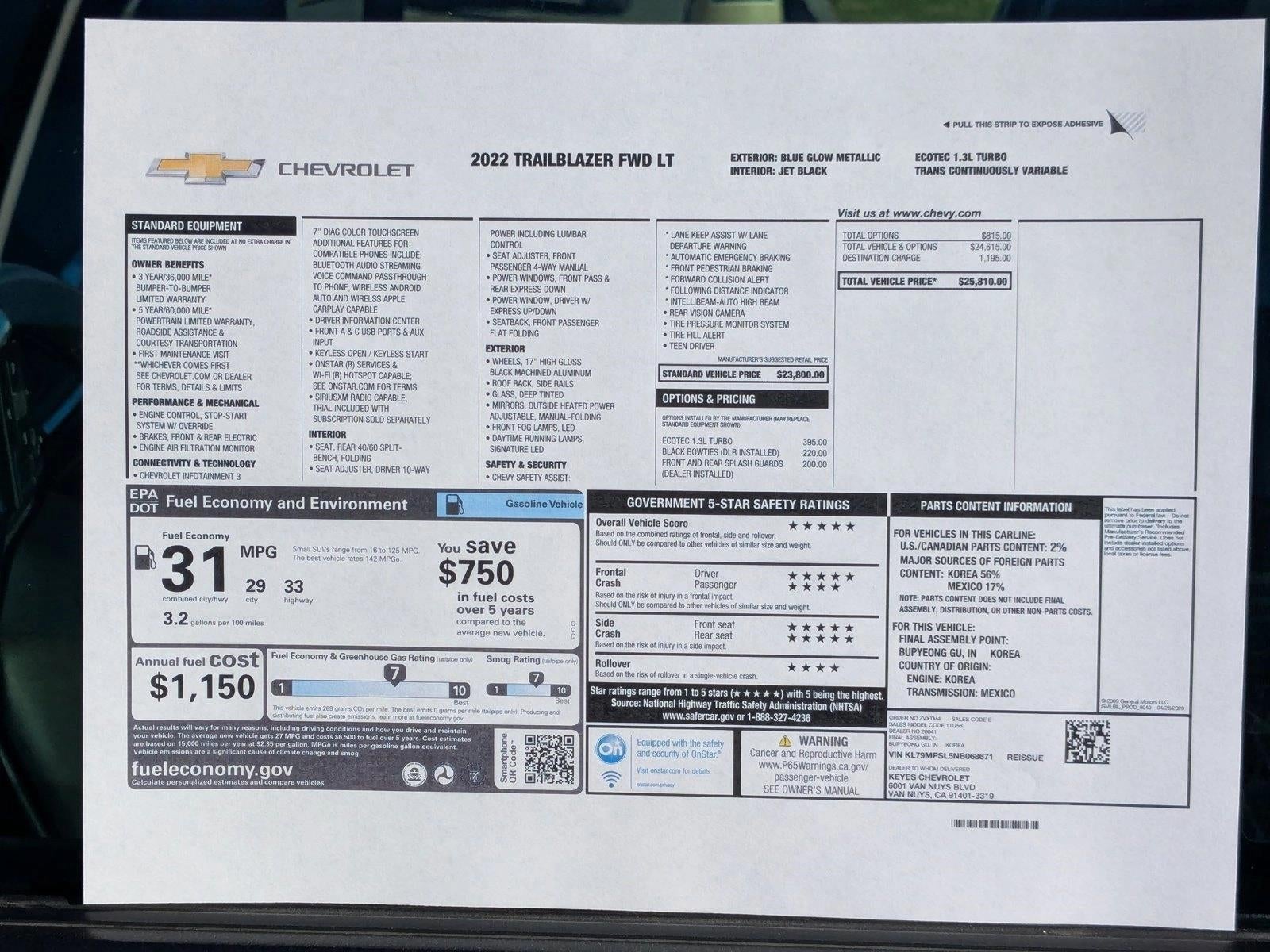 2022 Chevrolet Trailblazer LT
