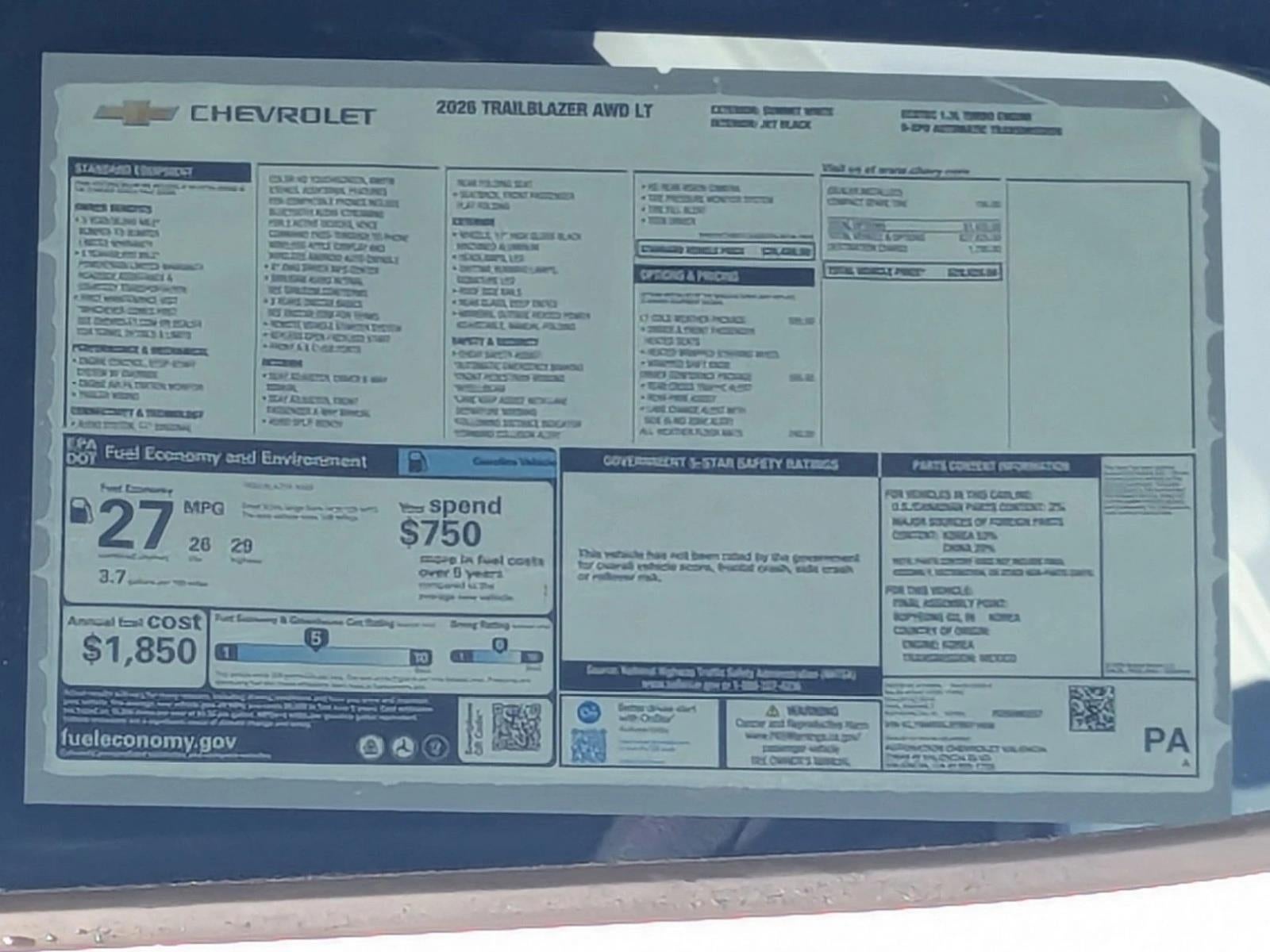2026 Chevrolet Trailblazer LT