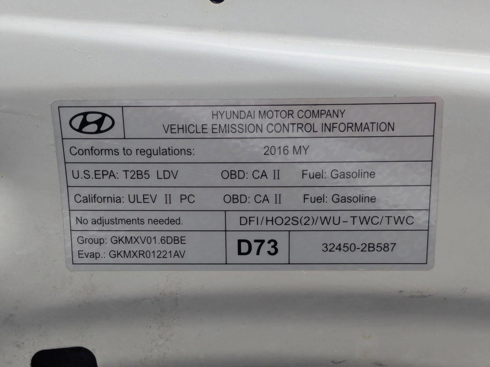 2016 Hyundai Accent SE