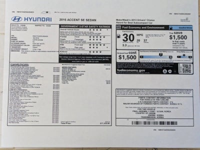 2016 Hyundai Accent SE
