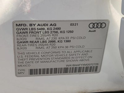 2021 Audi Q5 Premium Plus 45 TFSI quattro S tronic