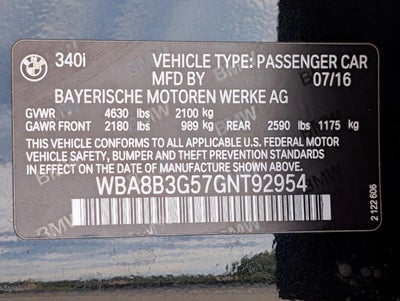 2016 BMW 340i 340i