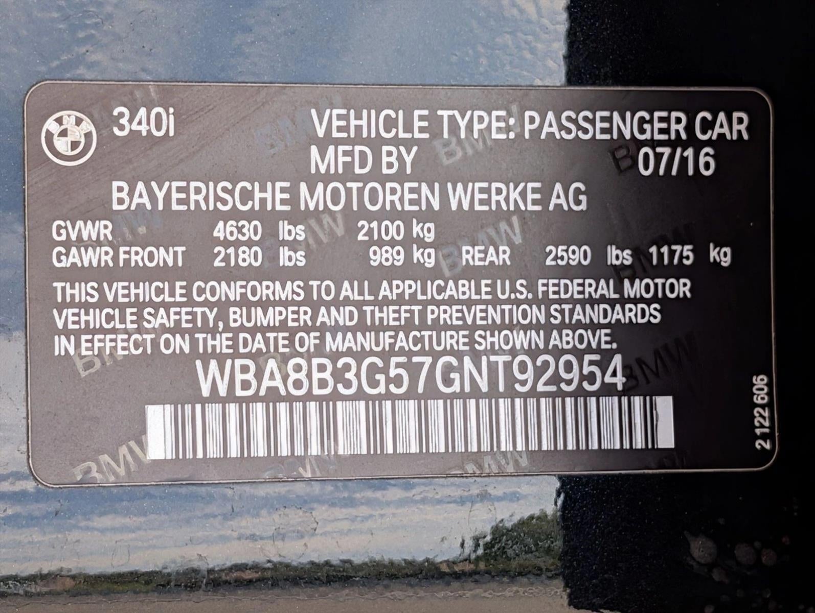 2016 BMW 340i 340i