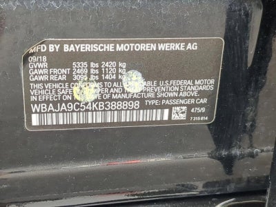 2019 BMW 530e iPerformance