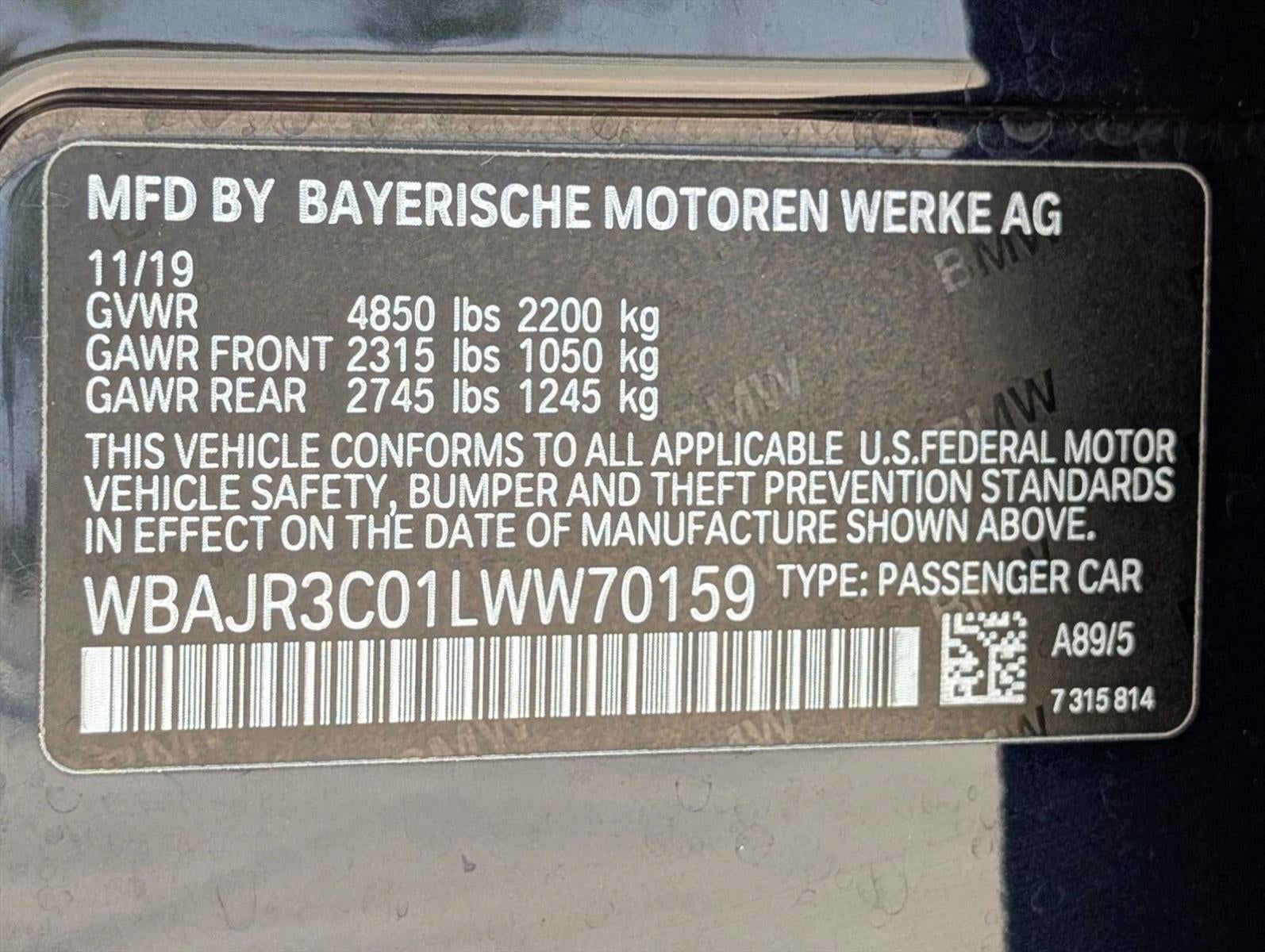 2020 BMW 530i 530i