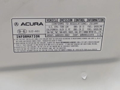 2016 Acura TLX FWD V6 Tech