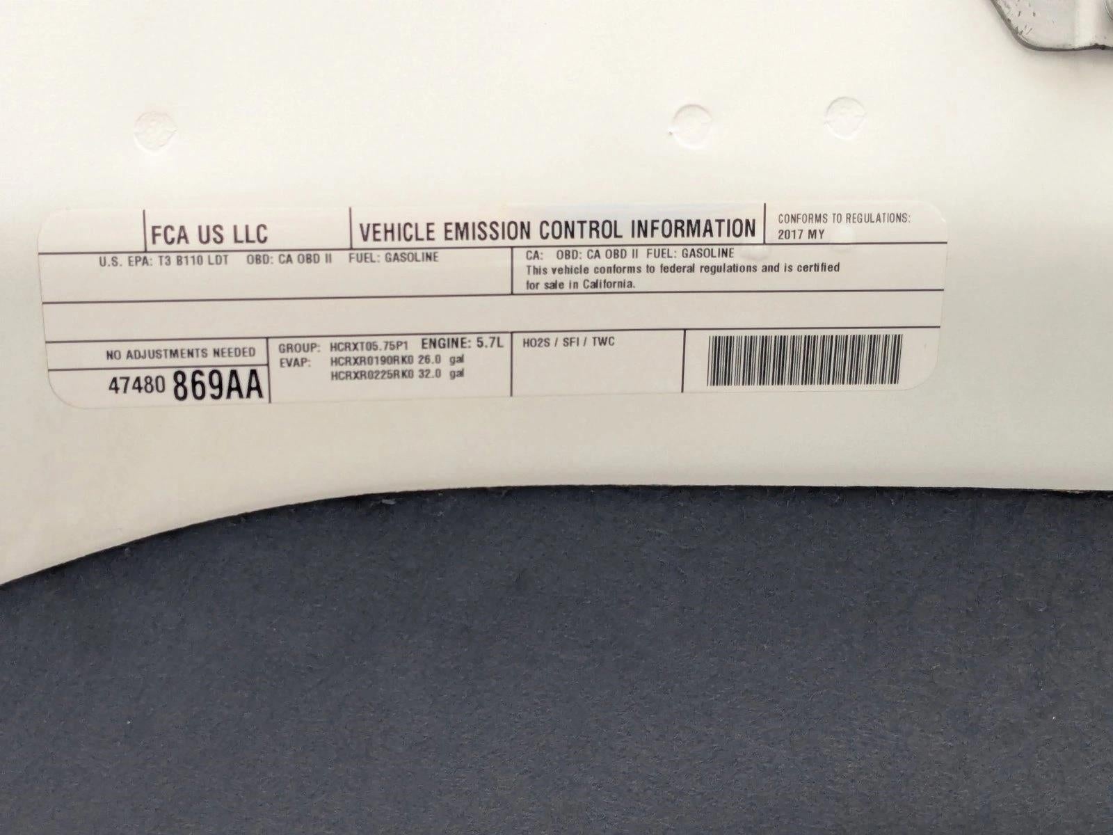 2017 RAM 1500 Big Horn 4x2 Crew Cab 5'7" Box