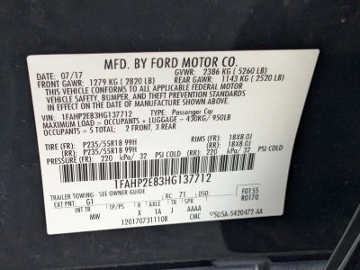 2017 Ford Taurus SEL FWD
