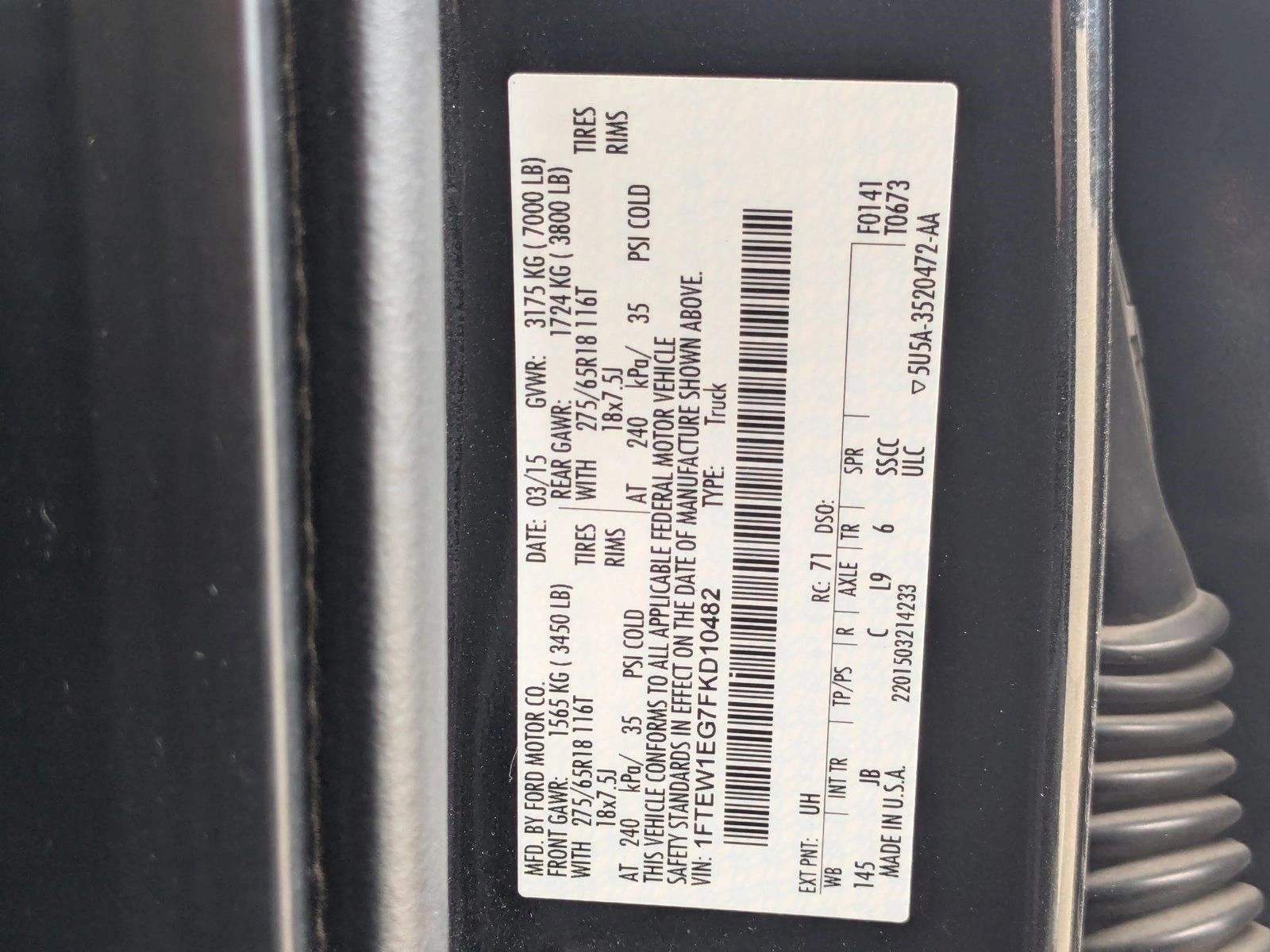 2015 Ford F-150 4WD SuperCrew 5-1/2 Ft Box XLT