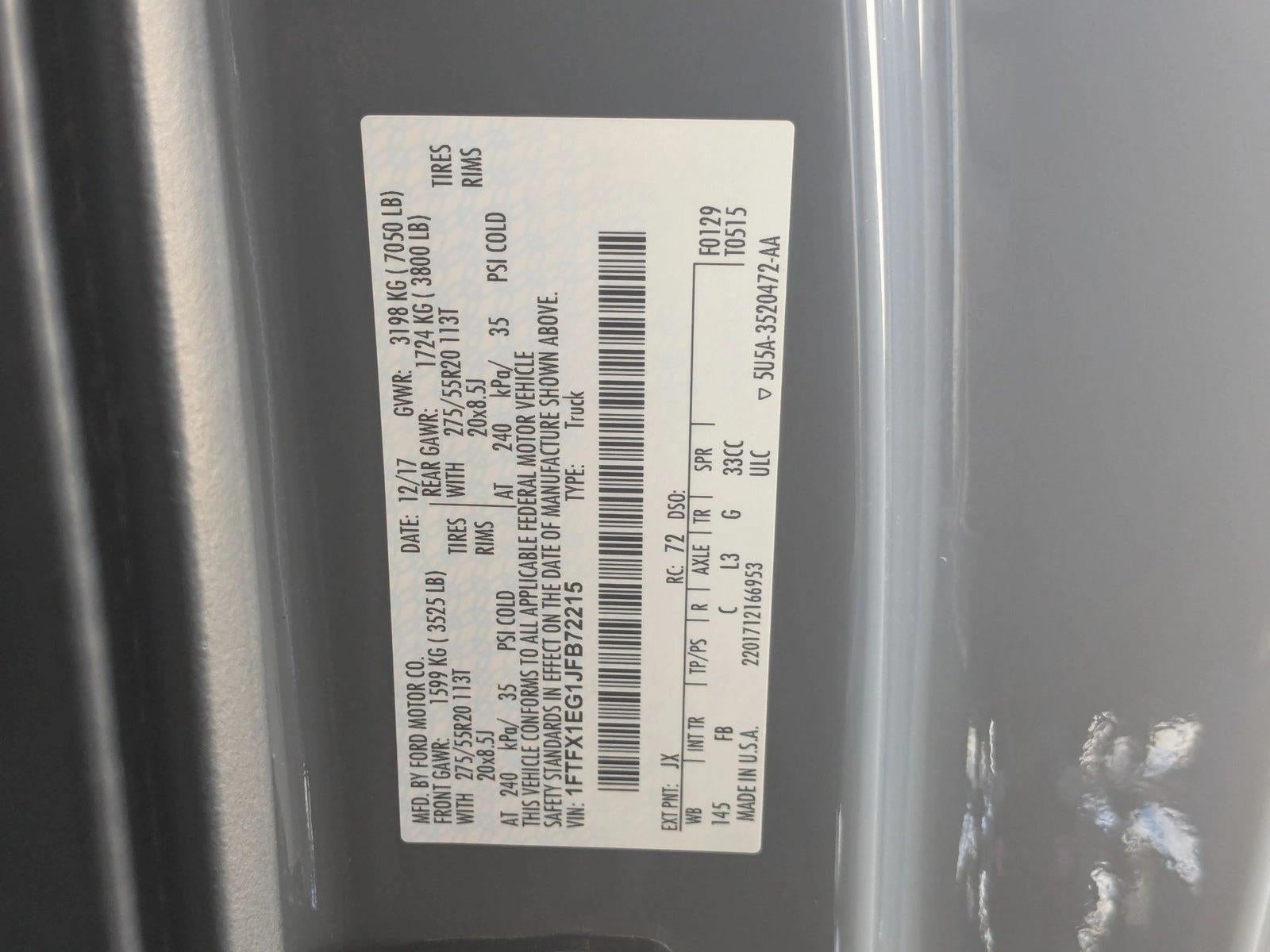 2018 Ford F-150 XLT 4WD SuperCab 6.5' Box