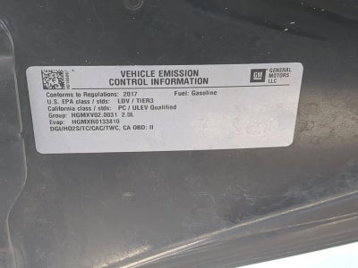 2017 Chevrolet Camaro 2dr Coupe 1LT