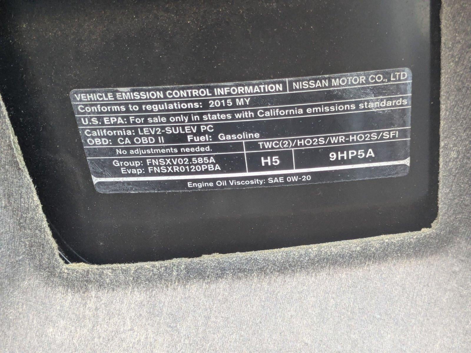 2015 Nissan Altima 4dr Sdn I4 2.5 SL