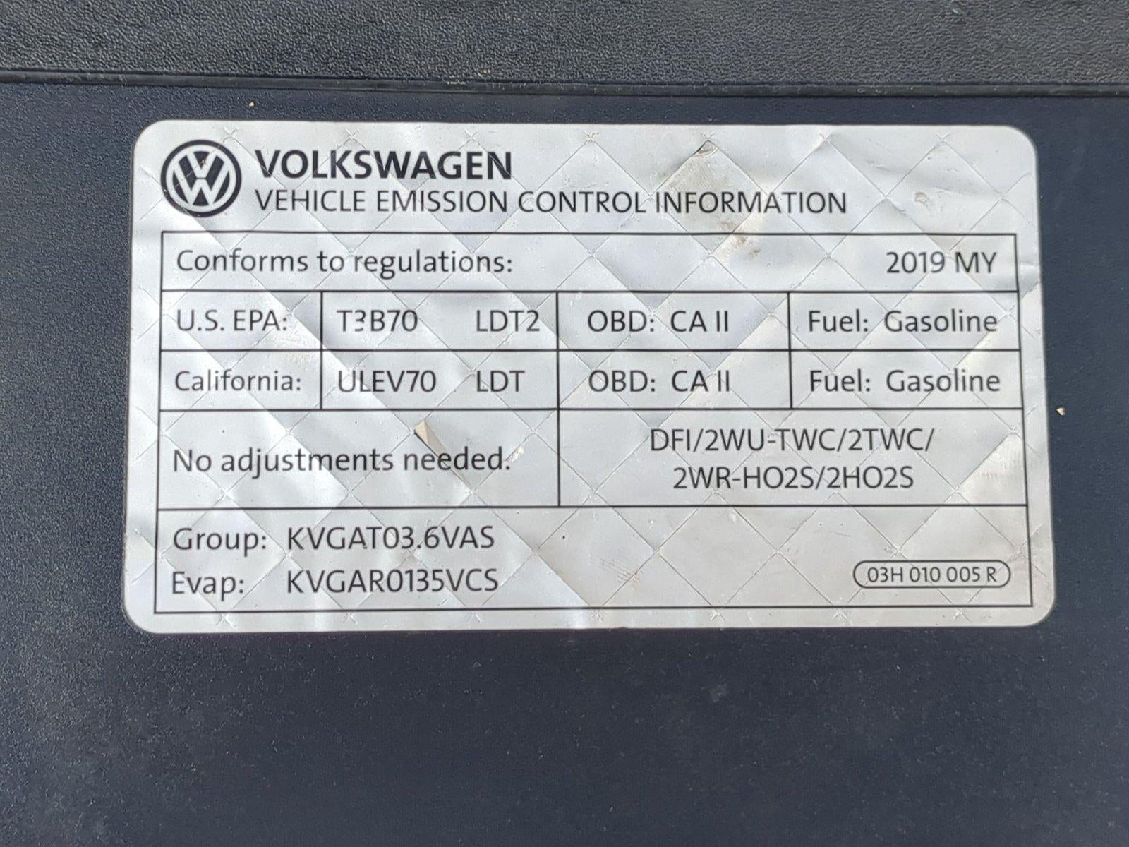 2019 Volkswagen Atlas 3.6L V6 SE w/Technology 4MOTION