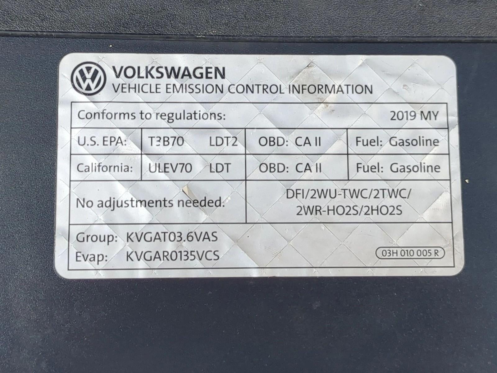 2019 Volkswagen Atlas 3.6L V6 SE w/Technology 4MOTION