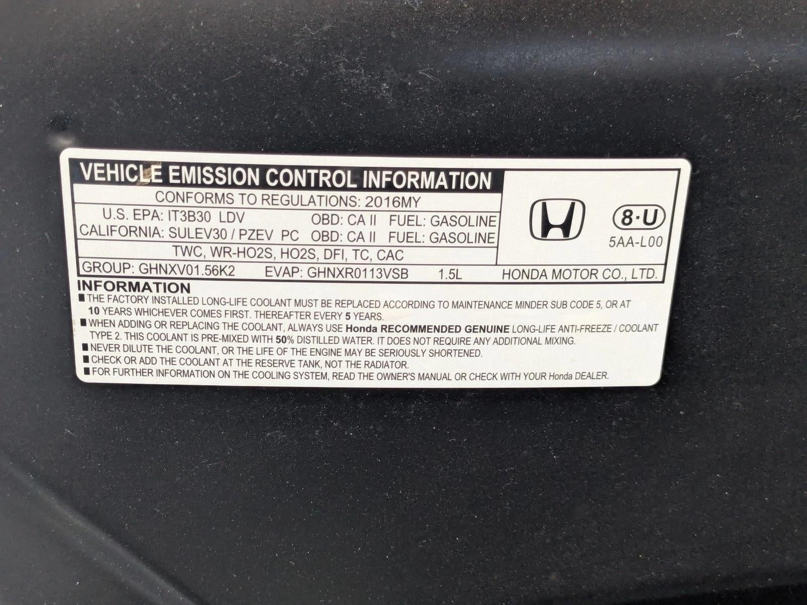2016 Honda Civic Sedan EX-L CVT