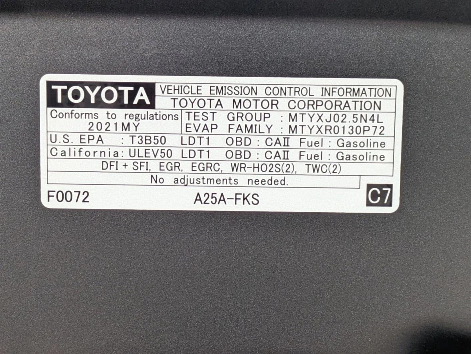 2021 Toyota RAV4 LE FWD (Natl)