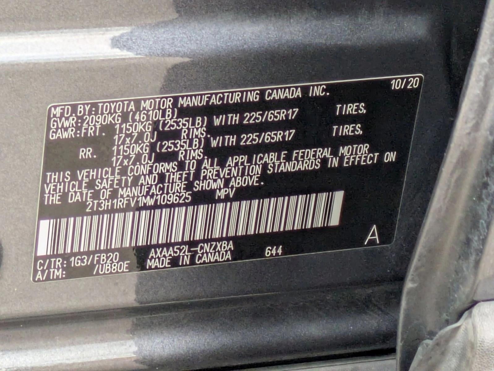 2021 Toyota RAV4 LE FWD (Natl)