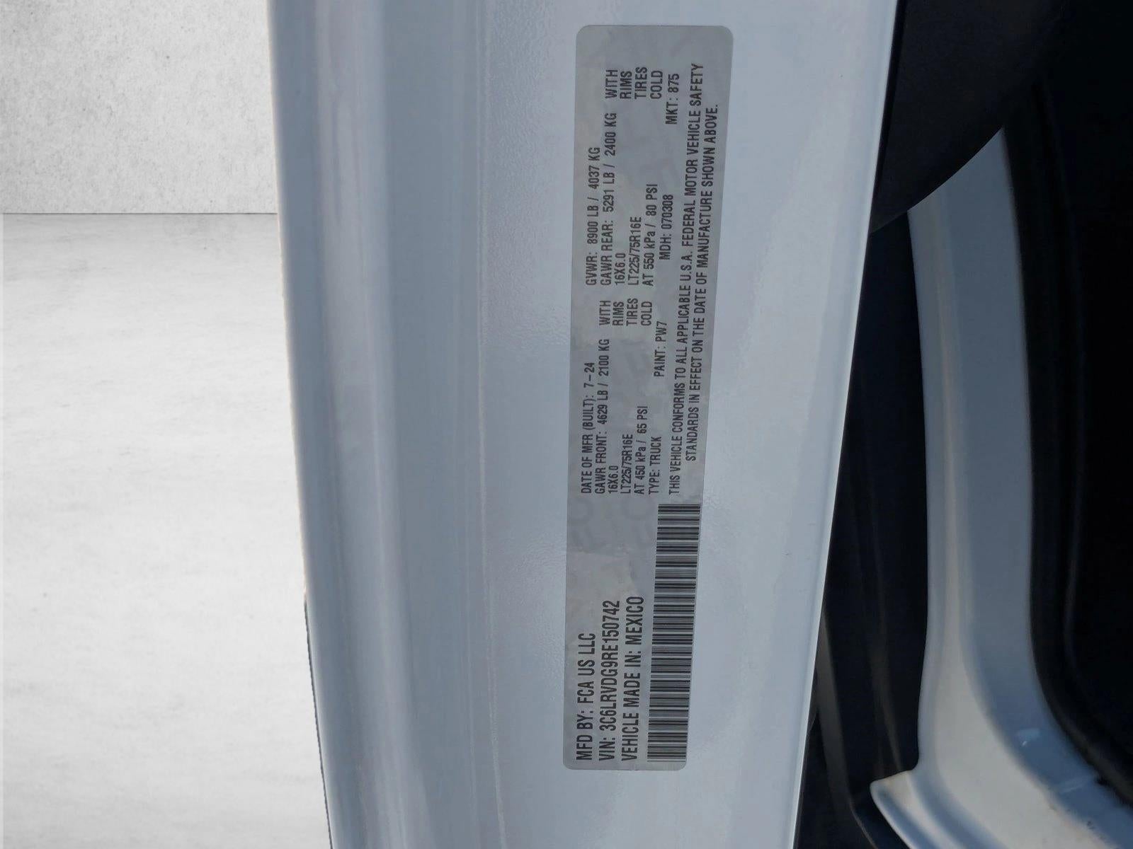 2024 RAM ProMaster Cargo Van Tradesman 2500 High Roof 159" WB