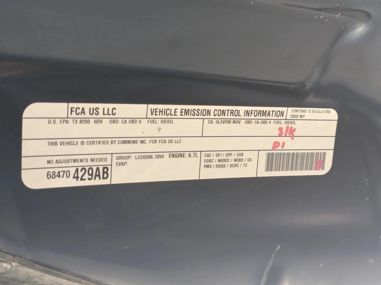 2020 RAM 2500 Big Horn 4x4 Crew Cab 6'4" Box