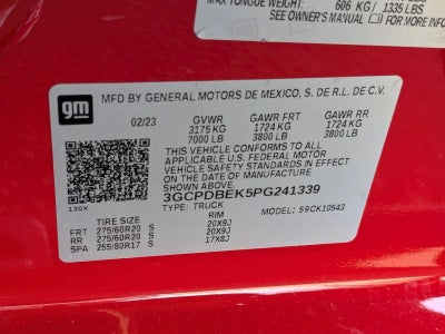 2023 Chevrolet Silverado 1500 Crew Cab Short Box 4-Wheel Drive Custom