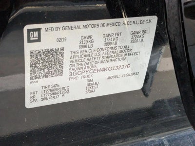 2019 Chevrolet Silverado 1500 Crew Cab Short Box 4-Wheel Drive Custom Trail Boss