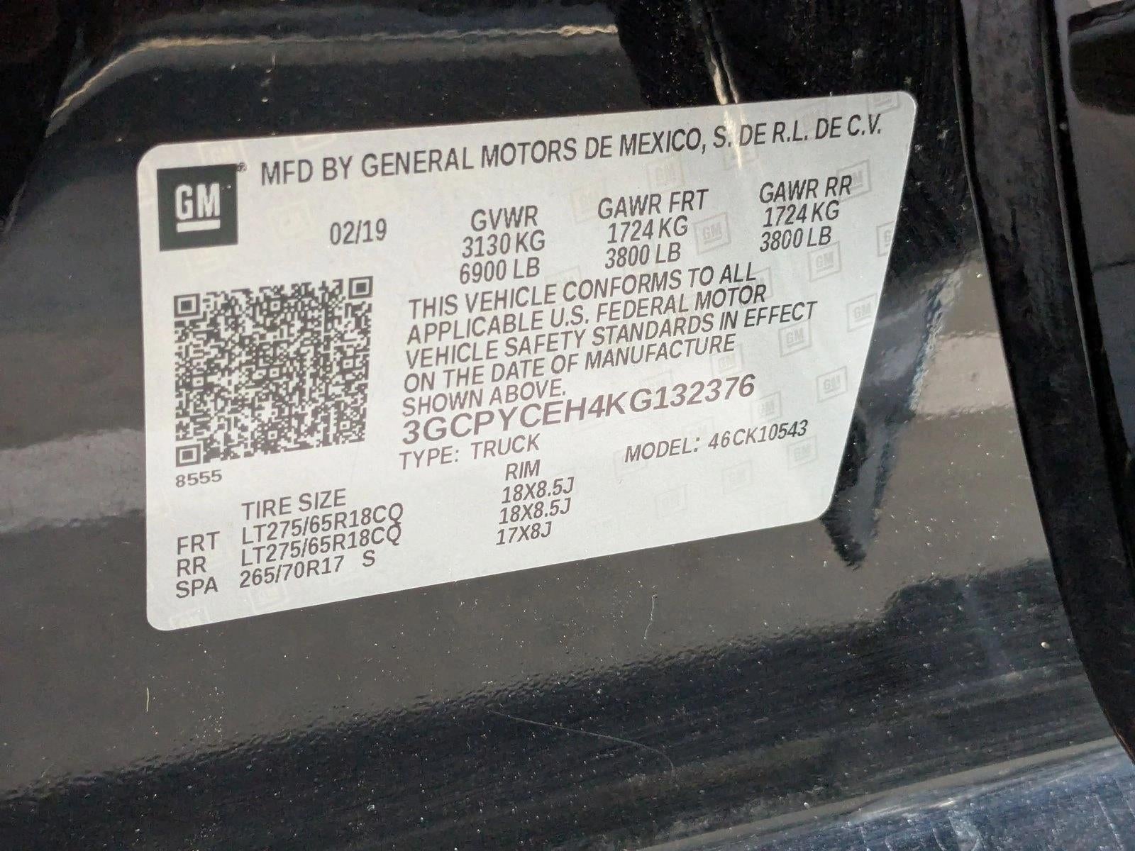 2019 Chevrolet Silverado 1500 Crew Cab Short Box 4-Wheel Drive Custom Trail Boss