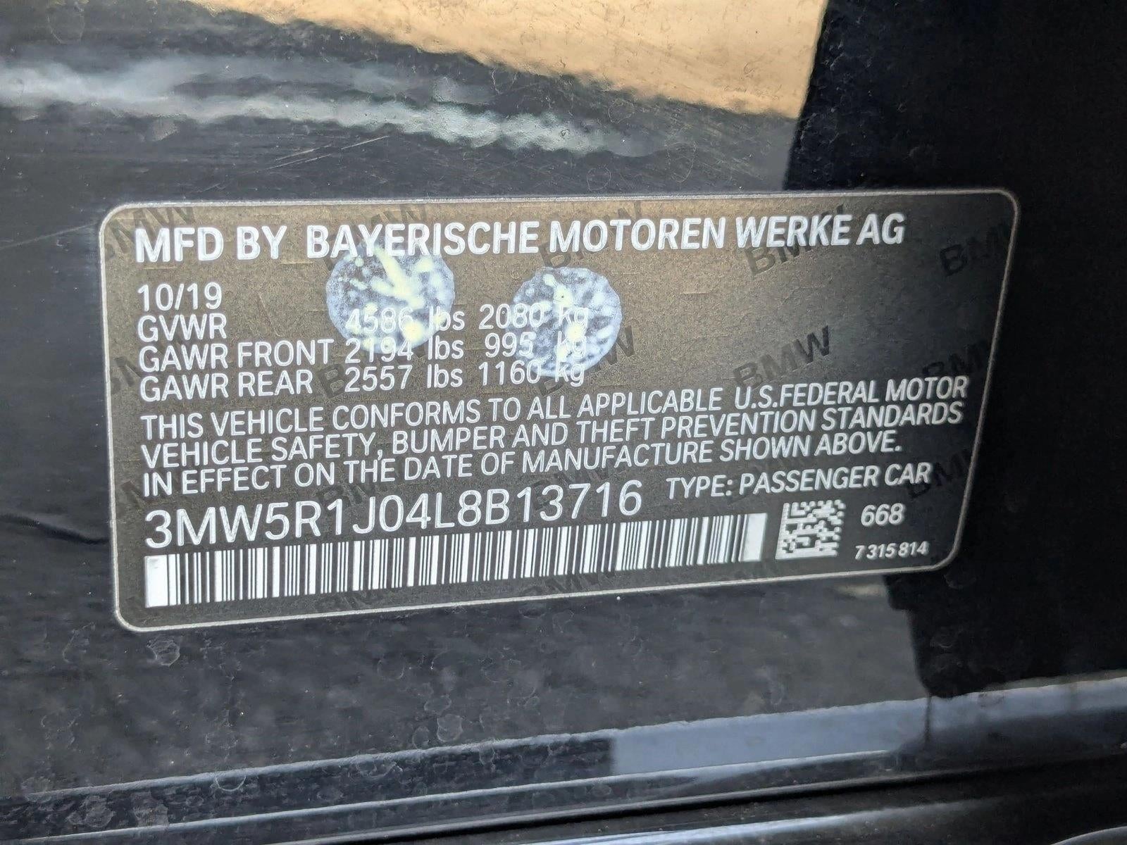 2020 BMW 330i Sedan North America