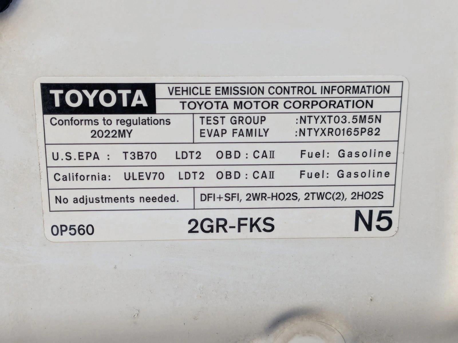 2022 Toyota Tacoma 2WD 2WD TRD Sport Double Cab 6' Bed V6 AT (Natl)