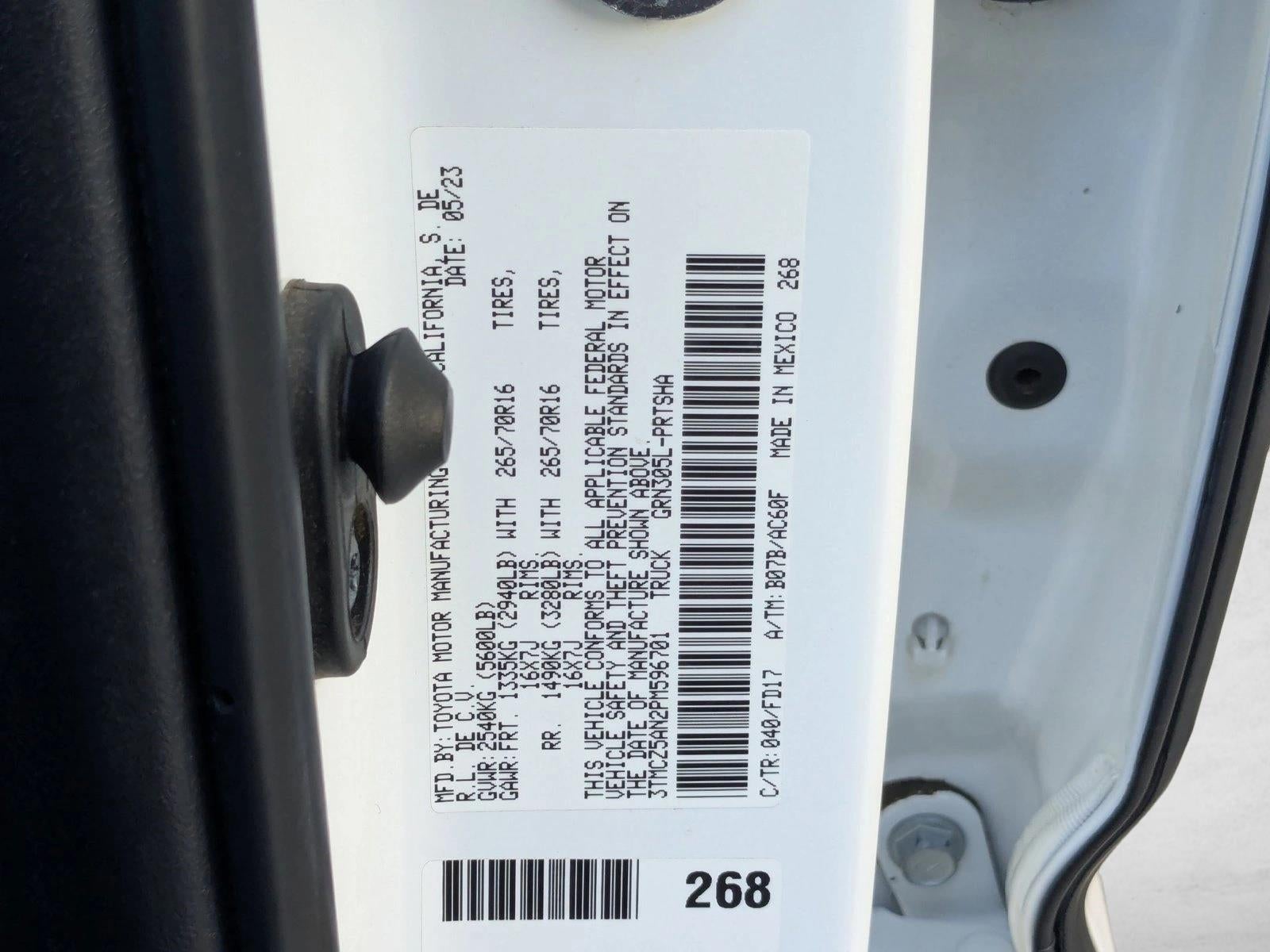 2023 Toyota Tacoma 4WD 4WD TRD Off Road Double Cab 5' Bed V6 AT (Natl)