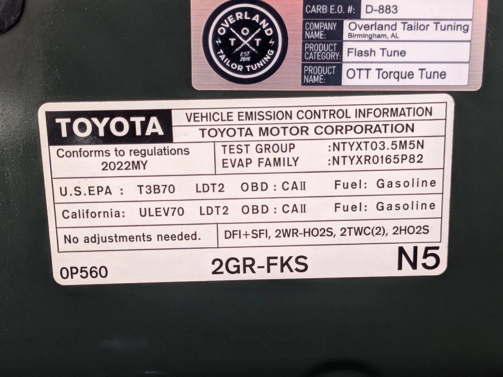 2022 Toyota Tacoma 4WD 4WD TRD Off Road Double Cab 6' Bed V6 AT (Natl)