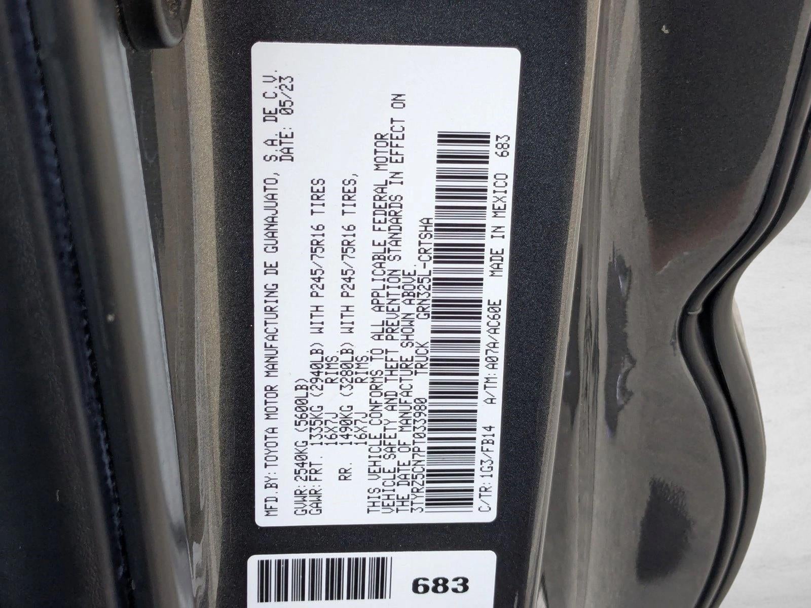 2023 Toyota Tacoma 2WD 2WD SR Access Cab 6' Bed V6 AT (Natl)