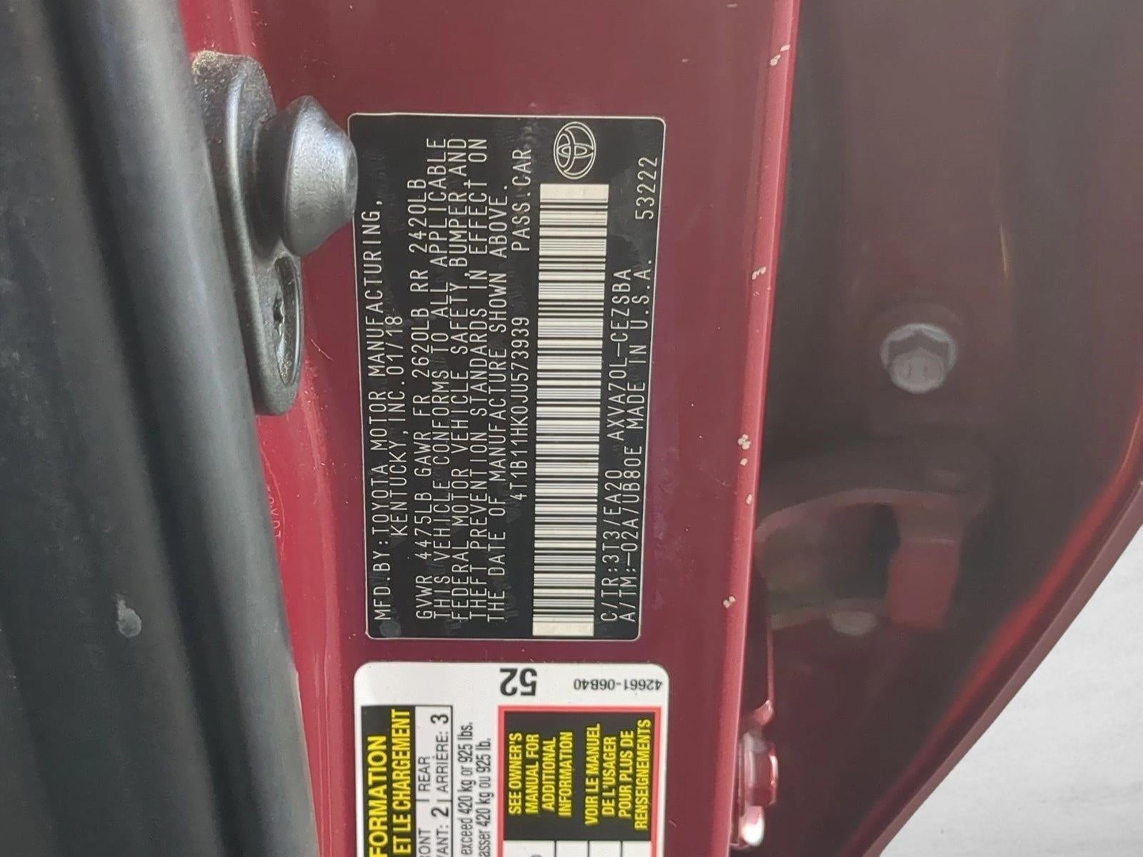 2018 Toyota Camry SE Auto (Natl)