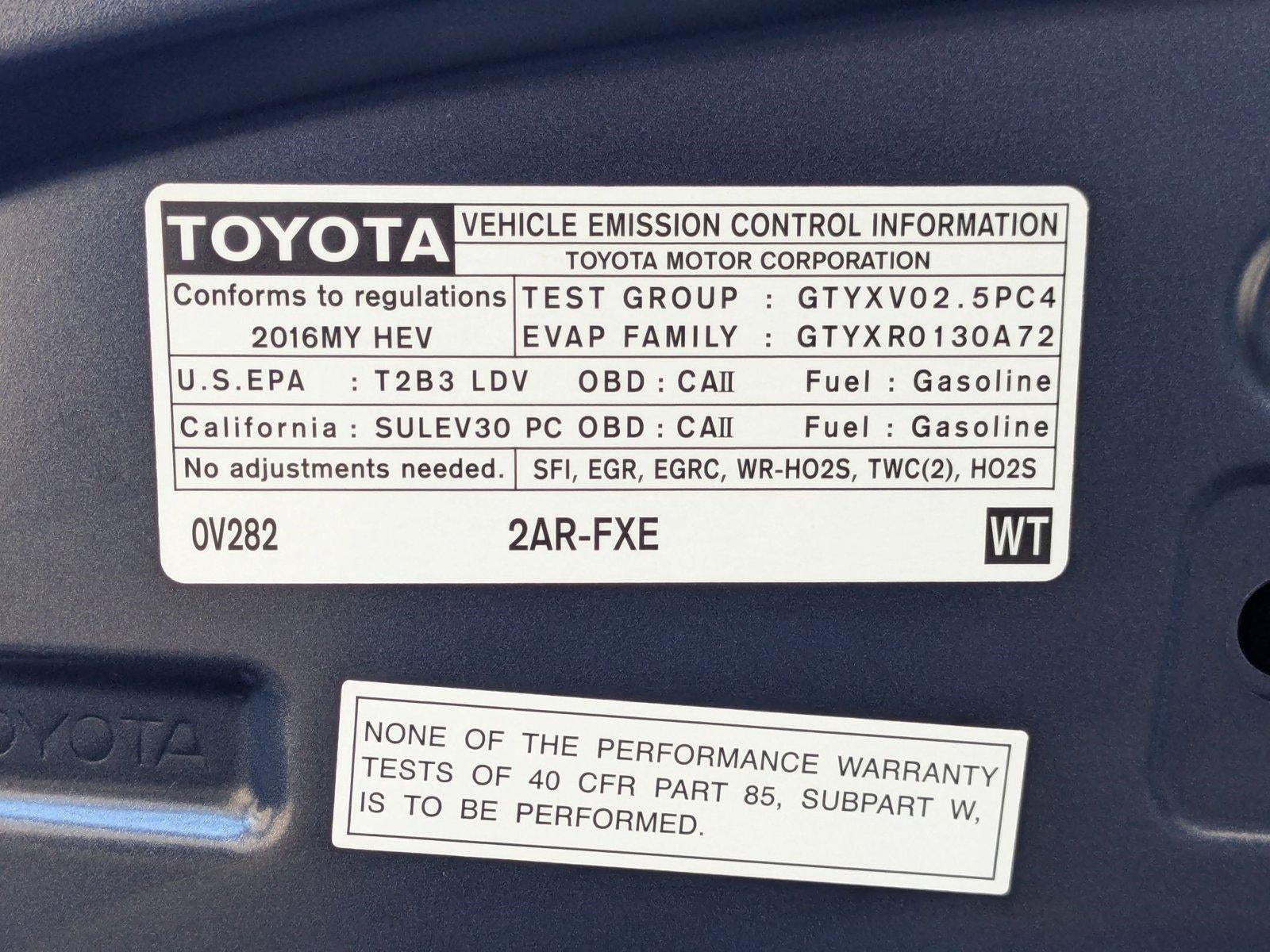 2016 Toyota Avalon Hybrid 4dr Sdn XLE Premium (Natl)