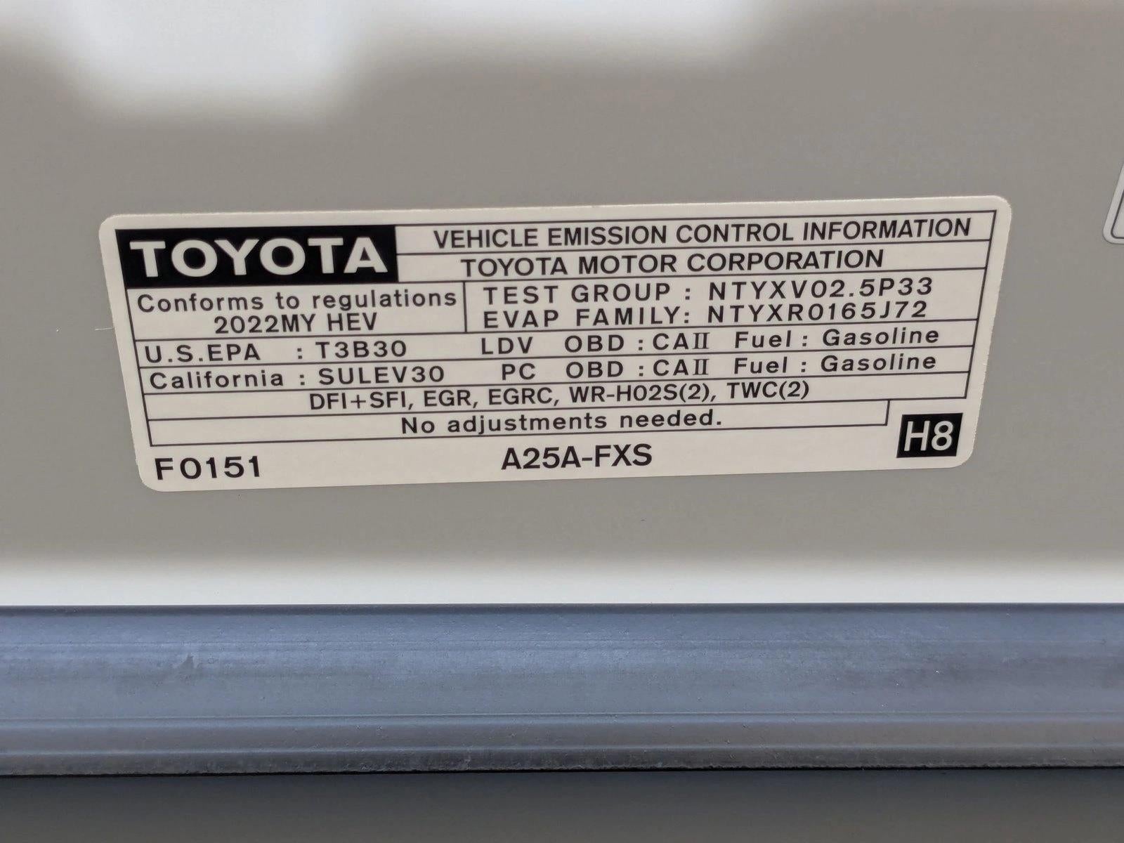 2022 Toyota Camry Hybrid XSE CVT (Natl)