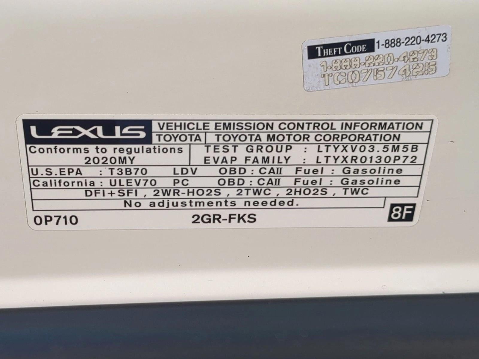 2020 Lexus ES 350 FWD