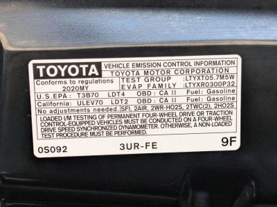 2020 Toyota Tundra 4WD 4WD SR5 CrewMax 5.5' Bed 5.7L (Natl)