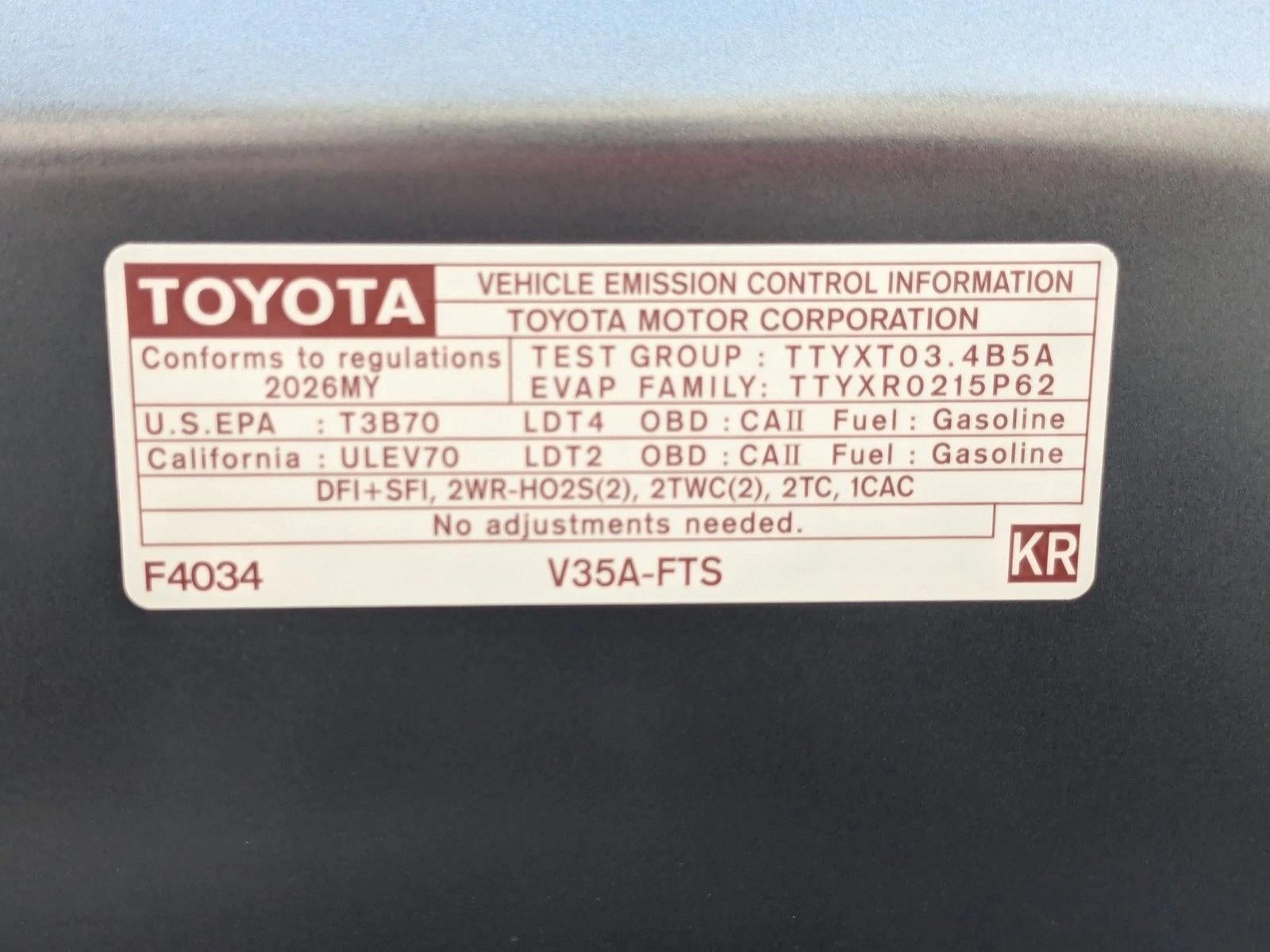 2026 Toyota Tundra 4WD 4WD Limited CrewMax 5.5' Bed (Natl)