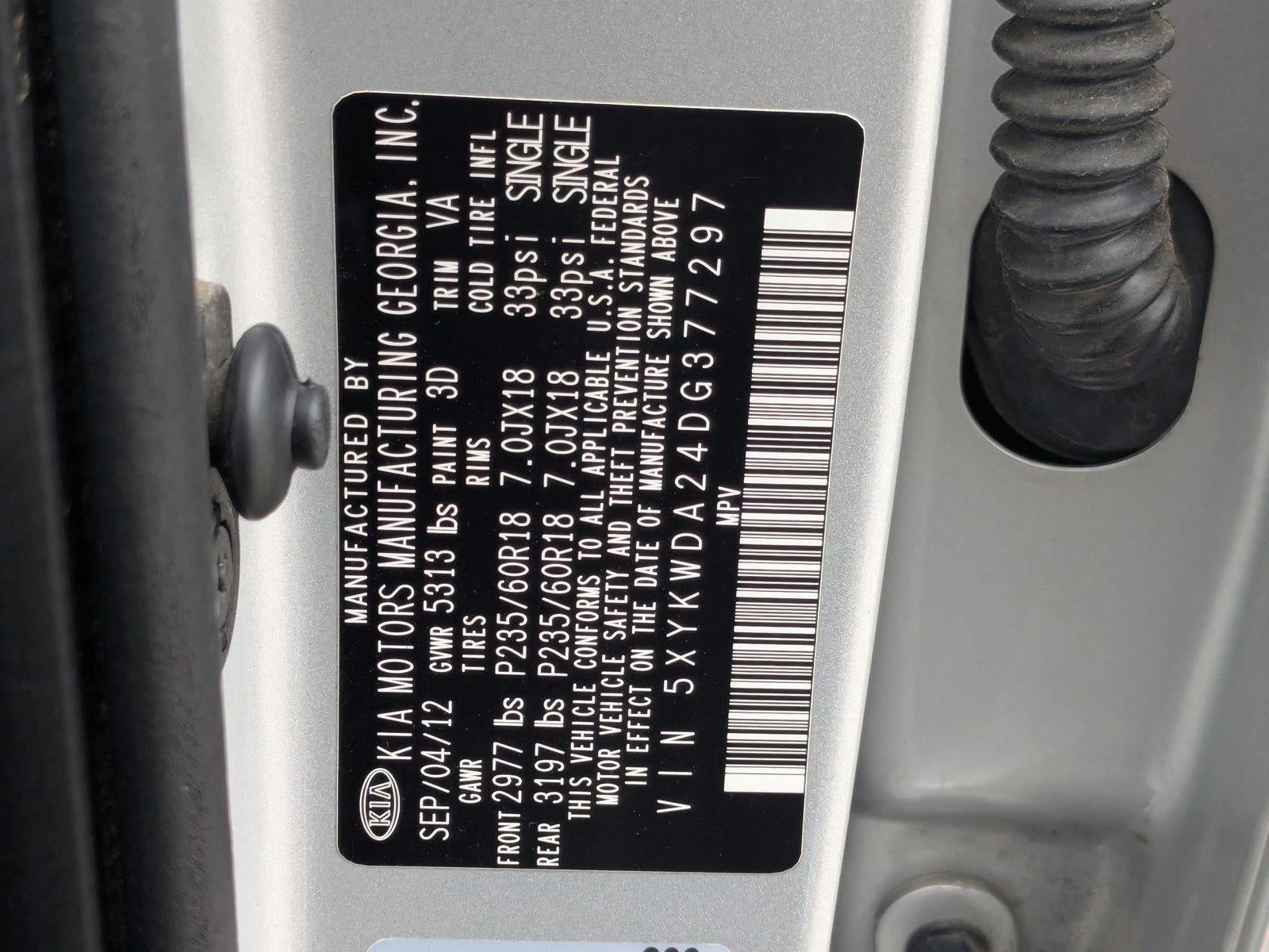 2013 Kia Sorento AWD 4dr V6 SX