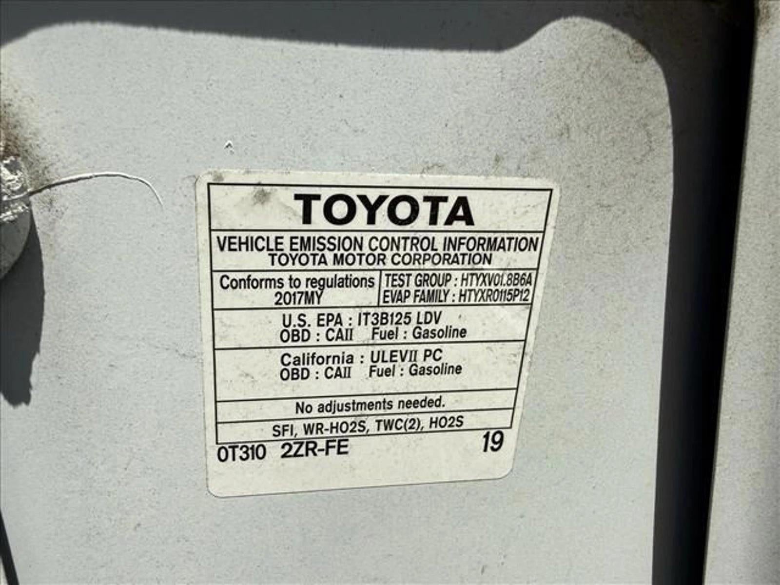 2017 Toyota Corolla L CVT (Natl)