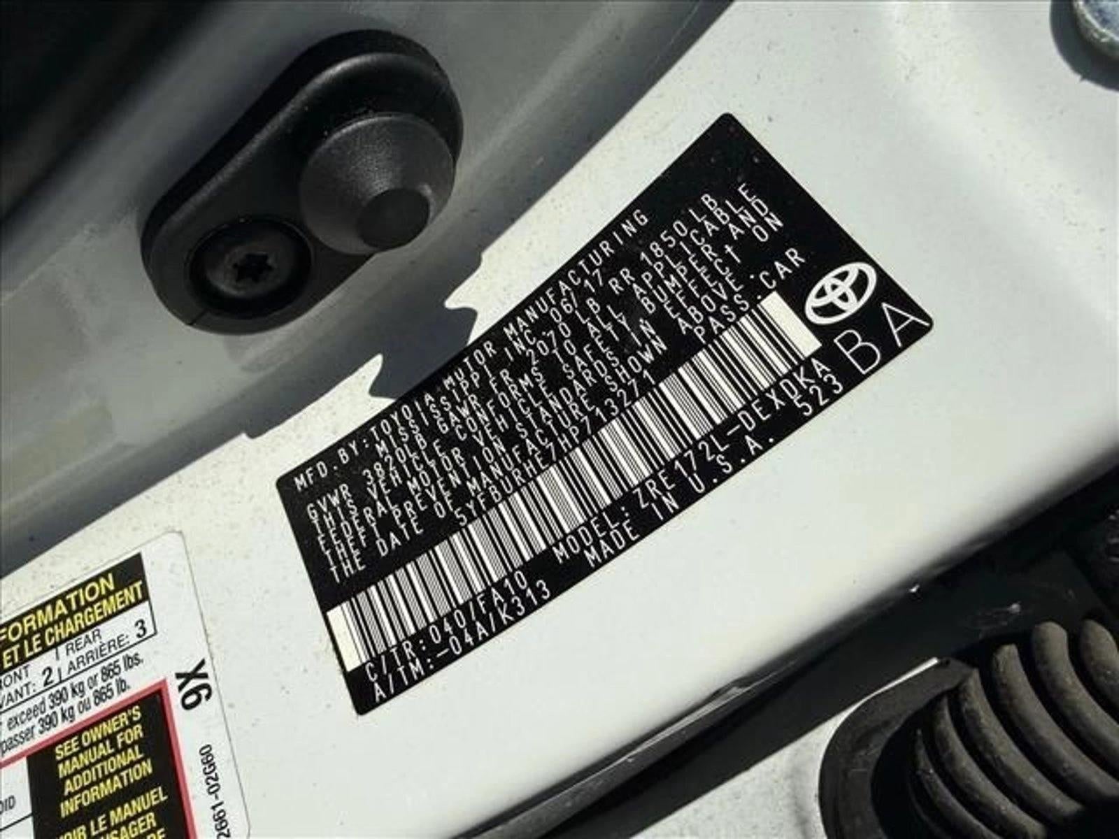 2017 Toyota Corolla L CVT (Natl)