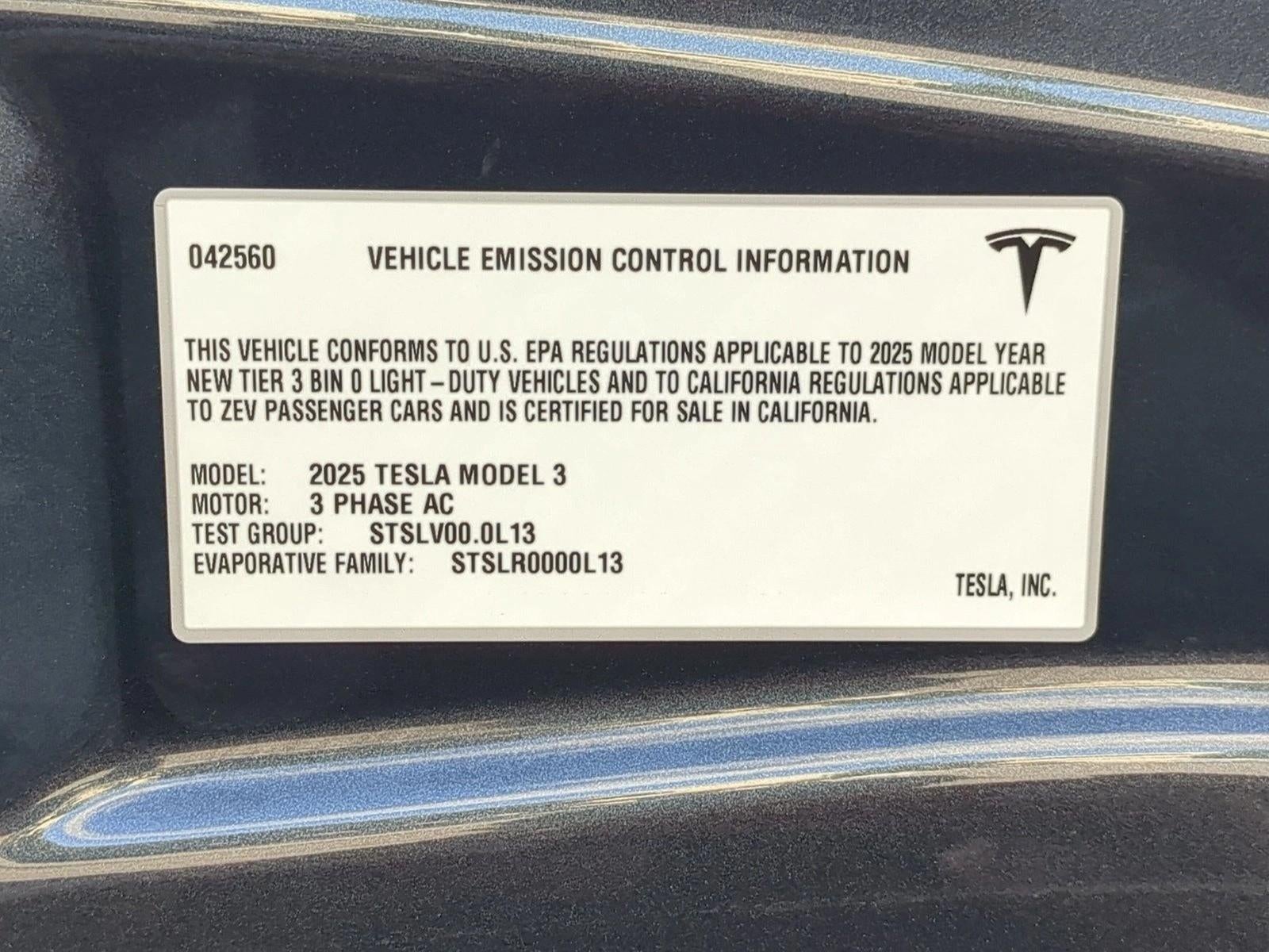 2025 Tesla Model 3 Long Range RWD