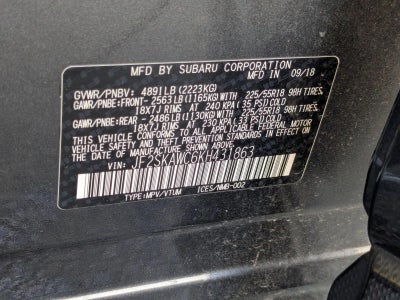 2019 Subaru Forester 2.5i Touring