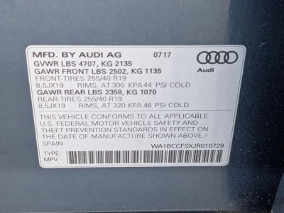 2018 Audi Q3 2.0 TFSI Premium FWD