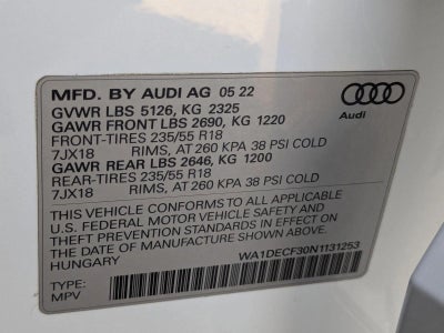 2022 Audi Q3 S line Premium 45 TFSI quattro